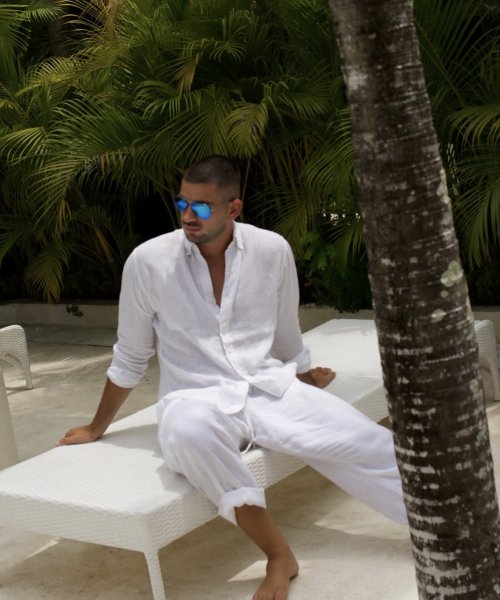 Alternative view of Unisex Portofino Shirt - Core Colours